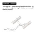 thumbnail image 4 of Unique Bargains 10Set Ribbon Crimp Clamp Ends Lobster Claw Clasps & Chain 25mm Silver White for DIY, 4 of 7