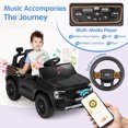 thumbnail image 4 of Costway Voiture Électrique 12 V pour Enfants sous Licence Ford Ranger avec Télécommande, Panier de Rangement, Noir, 4 of 10