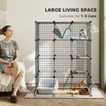 thumbnail image 4 of PawHut Cage pour Chat à 4 Niveaux, Parc pour Animaux Bricolage avec Hamac, Plateformes, Rampes, 4 of 10