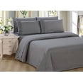 thumbnail image 1 of Marina Decoration Ultra Soft Silky Zipper Solid Rayon from Bamboo All Season Duvet Cover Set, Grey Color, 1 of 2