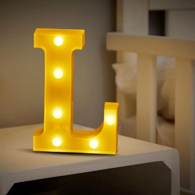TopLLC Christmas Decor LED Letter Lights Sign Light Up For Home Party Wedding Decoration Light Up Letters Alphabet Letter Sign Battery Powered For Christmas Birthday Party Decoration warning light