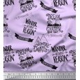 thumbnail image 1 of Soimoi Purple polyester Crepe Fabric Dream Chaser Text Printed Craft Fabric by the Yard 42 Inch Wide, 1 of 5