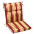 thumbnail image 1 of Coussin de Chaise d'Extérieur Carré pour Siège/dossier en Polyester Filé de 22 Po sur 45 Po - Kingsley Stripe Ruby, 1 of 1