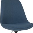 thumbnail image 3 of Aurora Series Mid-Back Blue Fabric Task Office Chair with Pneumatic Lift and Chrome Base, 3 of 9