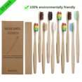 thumbnail image 1 of 4pcs Soft Bristles Bamboo Toothbrushes Eco Friendly Oral Care Tooth Brush for Travel, 1 of 7