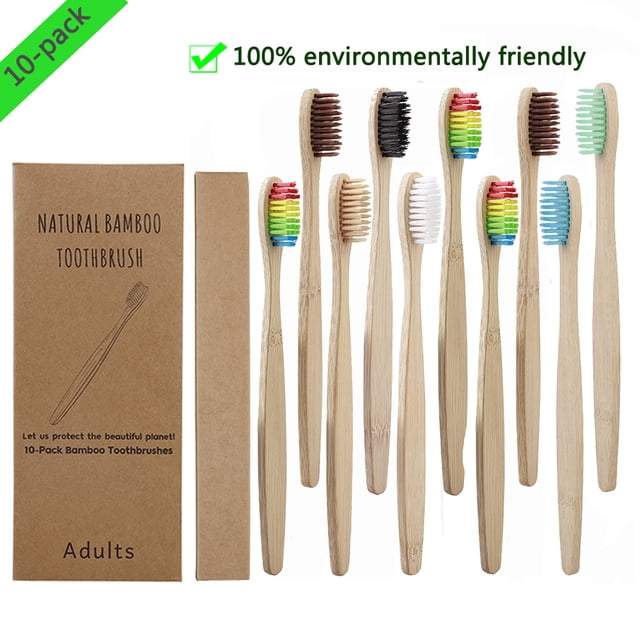 4pcs Soft Bristles Bamboo Toothbrushes Eco Friendly Oral Care Tooth Brush for Travel