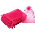 thumbnail image 1 of ORUYROP 100pcs Drawstring Organza Jewelry Candy Pouch Party Wedding Favor Gift Bags (7x9", Rose), 1 of 7