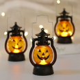 thumbnail image 4 of Pumpkin Skull LED Pony Oil Lantern Halloween Decor Prop Creative Bar Party Light, 4 of 4
