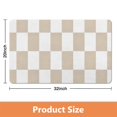 thumbnail image 4 of Checkered Bathroom Rug Runner, Luxurious and Long (20x32in): Non-Slip, Super Absorbent, Large Bath Mat, Soft Microfiber, Machine Washable, Perfect for Bathroom, Bathtub, Hallway, 4 of 5