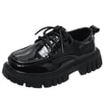 thumbnail image 2 of JDQJBZ Chaussures en Cuir pour Fille Grande Enfant à Lacets Semelle Chaussures d'Uniforme Habillées, 2 of 5