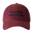 thumbnail image 1 of TIEVOSA Big Head Round Baseball Cap Four Seasons Embroidered Face Small Wide Curved Cap, 1 of 3