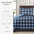 thumbnail image 3 of Mainstays All in One Lightweight Quilt Set and Sheet Set -5 Piece, Twin/ XL, Blue Plaid, 3 of 13