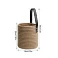 thumbnail image 4 of Feltree Handwoven Wall-Mounted Hanging Basket Planter - Faux Rattan Decor for Plants, Storage and Home Garden, 7 Inch, 4 of 8