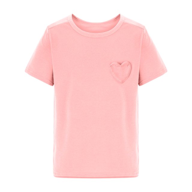 RXIRUCGD 2025 Vêtements d'Été pour Enfants Nouveaux T-Shirts d'Été pour Enfants Manches Raglan Manches Courtes T-Shirt Graphique Col Rond T-Shirt Filles Haut Décontracté