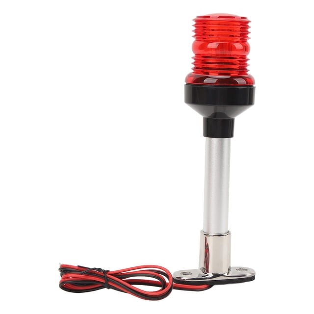 Stern Light 8 Inch Boat Anchor Light Waterproof LED Fixed Mount Boat Navigation Lights For Fishing Boat Marine Yacht Pontoon All Round 360 2NM Visibility Stainless Steel Base