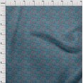 thumbnail image 4 of oneOone Tissu Polyester Spandex Bleu Clair Feuilles & Trèfle Projets de Couture Tissu Imprimé au Mètre 56 Pouces de Large-R8, 4 of 5