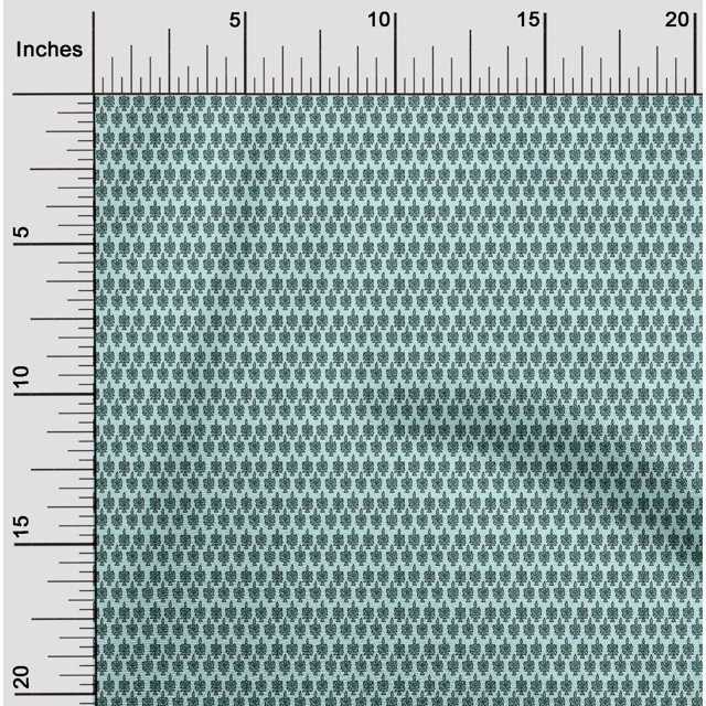 oneOone Polyester Lycra Fabric Leaves & Floral Block Printed Craft Fabric BTY 56 Inch Wide