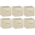 thumbnail image 2 of SimpleHouseware Storage Bin Cube Foldable Organizer, Beige - Pack of 6 Beige, 2 of 6