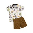 thumbnail image 1 of Kids Baby Boy Gentleman Elephant Tops Shorts Outfits Set Summer, 1 of 5