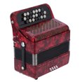 thumbnail image 2 of Accordian, Button Accordian Stainless Steel 22 Key 8 Bass Accordion Accordion Reed Instrument  For Professionals For Beginner Red,Dark Blue, 2 of 8