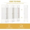 thumbnail image 4 of HOMCOM 5.6ft Folding Room Divider, Freestanding Privacy Screen, White, 4 of 10