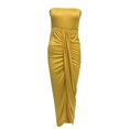 thumbnail image 5 of BLVB Plus Size Summer Cocktail Dresses for Women Off the Shoulder Ruched Long Dress Split Party Club Beach Sundress, 5 of 5