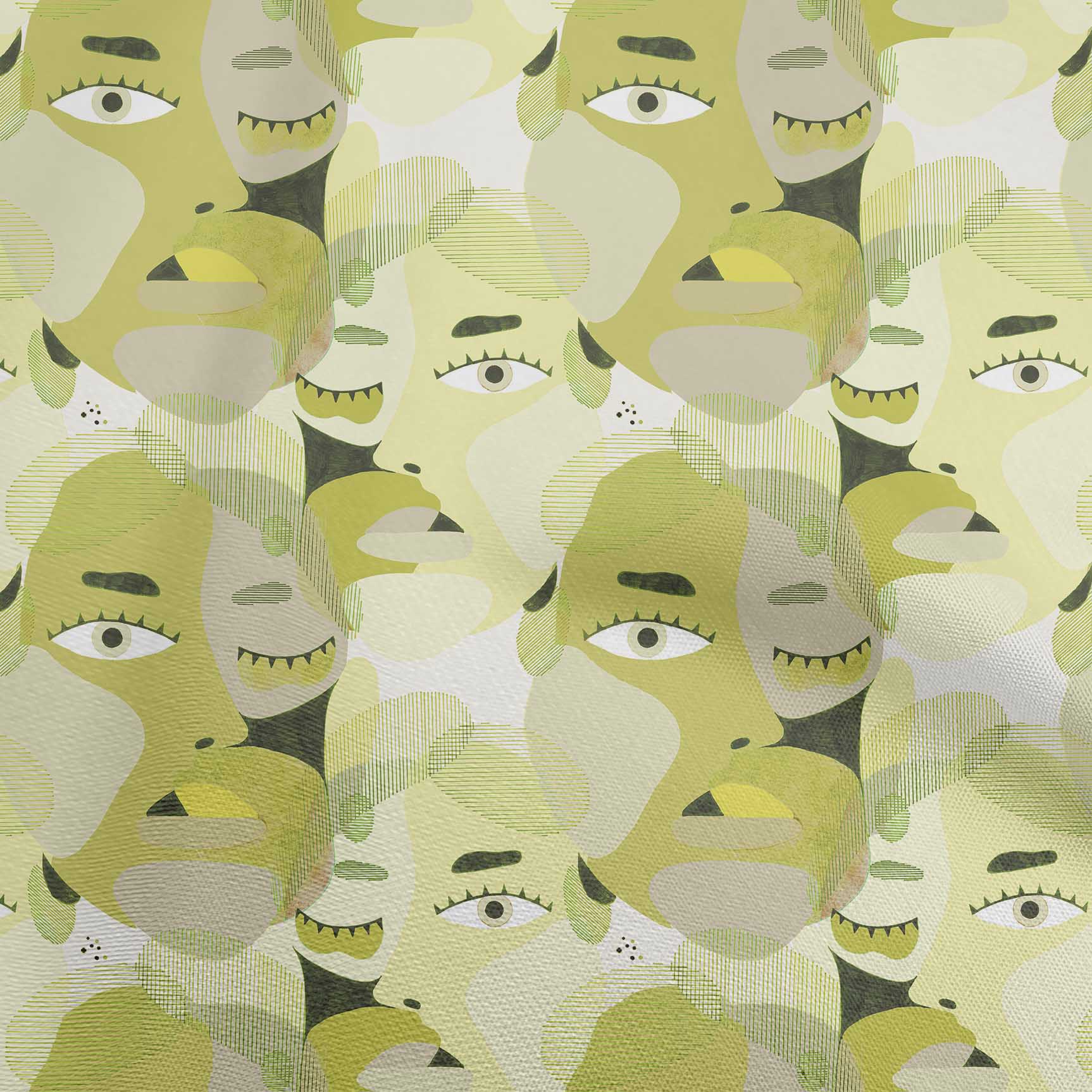 oneOone Tissu Polyester Lycra Vert Lime Abstrait pour Robe Tissu Imprimé au Mètre 56 Pouces de Large