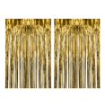 thumbnail image 1 of Abbracc 2 Pcs Rideaux à Franges en Aluminium Décoration pour Célébration Fête Scène Performance Or, 1 of 9