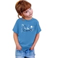 thumbnail image 4 of Chandail Court de Danse 2t Chandails à Manches Longues Filles Garçon et Fille Mode Décontractée Imprimé Col Rond Ample T-Shirt à Manches Courtes Haut, 4 of 4