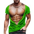 thumbnail image 2 of LSLJS T-Shirt à Manches Courtes Col Rond Imprimé Muscle pour Hommes, Chemises et T-Shirts Athlétiques pour Hommes Cadeaux pour Hommes, 2 of 5