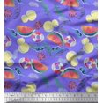 thumbnail image 1 of Soimoi Poly Georgette Fabric Fruits,Swim Ring & Goggles Summer Designs Print Sewing Fabric Yard 42 Inch Wide, 1 of 3