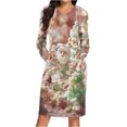 thumbnail image 1 of TIMIFIS Robe Chandail de Noël Laide pour Femme, Manches Longues, Graphique Père Noël Flocon de Neige, Mi-Longue, Chandail à Enfiler, Automne Hiver, Robe à Capuche avec Poches, 1 of 6
