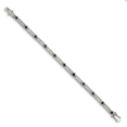 thumbnail image 2 of 925 Sterling Silver Blue and Clear Cubic Zirconia Bracelet, 2 of 3