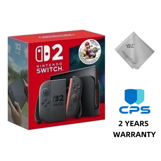 New TEC Nintendo Switch 2 Console Bundle with Mario Kart World + 2