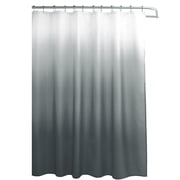 35x71IN Textured Dark Gray Polyester Shower Curtain Boho Farmhouse Shower Curtains Fabric Waterproof Inner Liner Machine Washable for Bathroom, Tub and Shower, Home Decor Accessories
