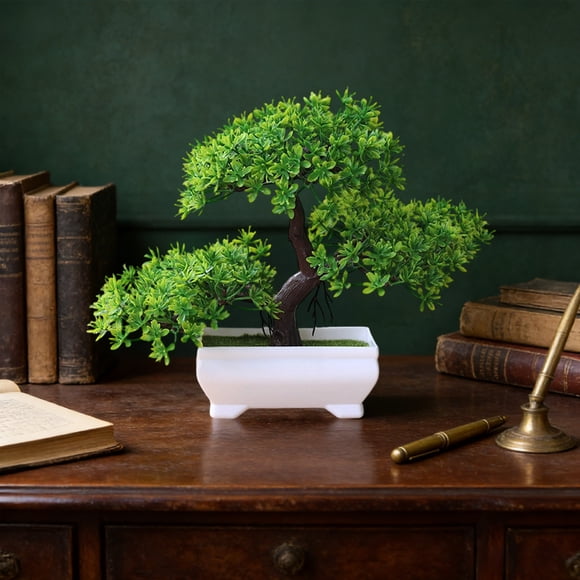Roiihwy Artificial Bonsai Tree, Small Fake plants Decor, Artificial plants Indoor Outdoor for Home Decor, Living Room Bathroom Bookshelf Entryway Table Wall Shelf Modern Farmhouse Decor