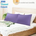 thumbnail image 2 of Zippered Pillowcases Covers Egyptian Cotton 2-Pack (20 x 30 Inch, Purple), 2 of 5