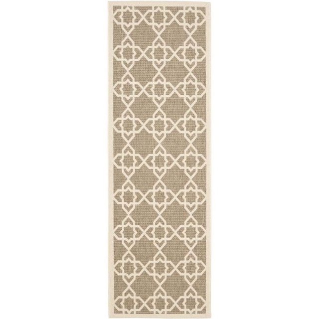 Safavieh Courtyard Brown Indoor Outdoor Rug - Runner 2'3" x 12'