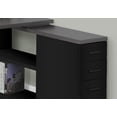 thumbnail image 4 of Monarch Specialties Computer Desk, Home Office, Corner, Left, Right Set-up, Storage Drawers, L Shape, Work, Laptop, Metal, Laminate, Black, Grey, Contemporary, Modern, 4 of 4