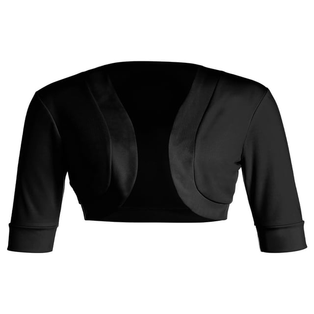 Cardigan Ouvert pour Femmes à Manches Courtes, Boléro Court en Coton, Chandails Courts