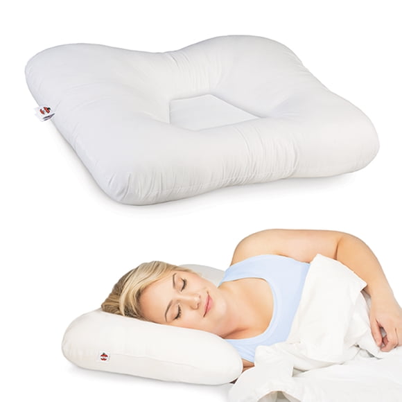 Core Products Oreiller de Soutien Cervical Tricœur – Oreiller Orthopédique Ferme pour le Cou pour le Soulagement de la Douleur, Dormeurs sur le Dos et le Côté – Oreiller Ergonomique Profilé – Assemblé aux É.-U., Format Petit