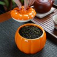 thumbnail image 4 of Pumpkin Jar, Candy Dish, Ceramic Sugar Bowl, Snack Tea Storage Jar with Lid Large -, 4 of 4