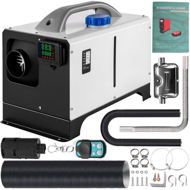 VEVOR Diesel Air Heater All in One 12V 8KW,Mini Diesel Parking with Black LCD Switch & Silencer & Remote Control,Fast Heating for Car Bus Truck Boat Trailer Motorhomes Engineering Vehicles(White)