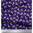 thumbnail image 3 of Soimoi Poly Georgette Fabric Leaves & Reindeer Animal Print Fabric by the Yard 42 Inch Wide, 3 of 3