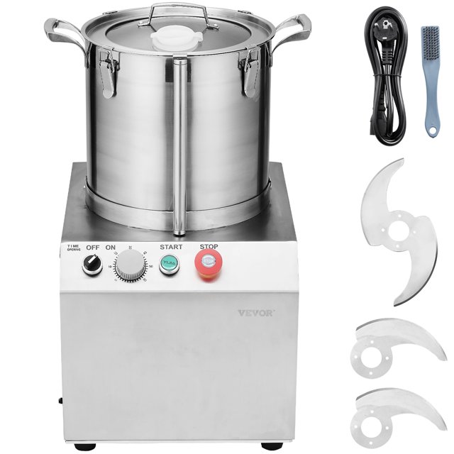 VEVOR Food Processor Vegetable Chopper 15.9 Quart Food-Grade Stainless Steel Blender