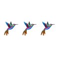 thumbnail image 4 of Wweixi Iron Hummingbird Hanging Home Decor Crafts Ornament Birds Outdoor Blue 3Set, 4 of 6