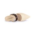thumbnail image 4 of BLISSFUL STEP Women's Pointy Toe Block Heel Dress Mules Pumps Beige Pink 5, 4 of 8