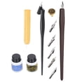 thumbnail image 2 of Calligraphy Writing Pen Set, Convinient Wood + Stainless Steel 5pcs Fountain Dip Pen Set  For Calligraphy Lover For Calligraphy Tool For Friends For Students 1#,2#,3#, 2 of 8