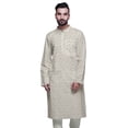 thumbnail image 1 of Atasi Kurta Imprimé pour Hommes Col Mandarin Popeline de Coton Kurta Chemise Décontractée, 1 of 7
