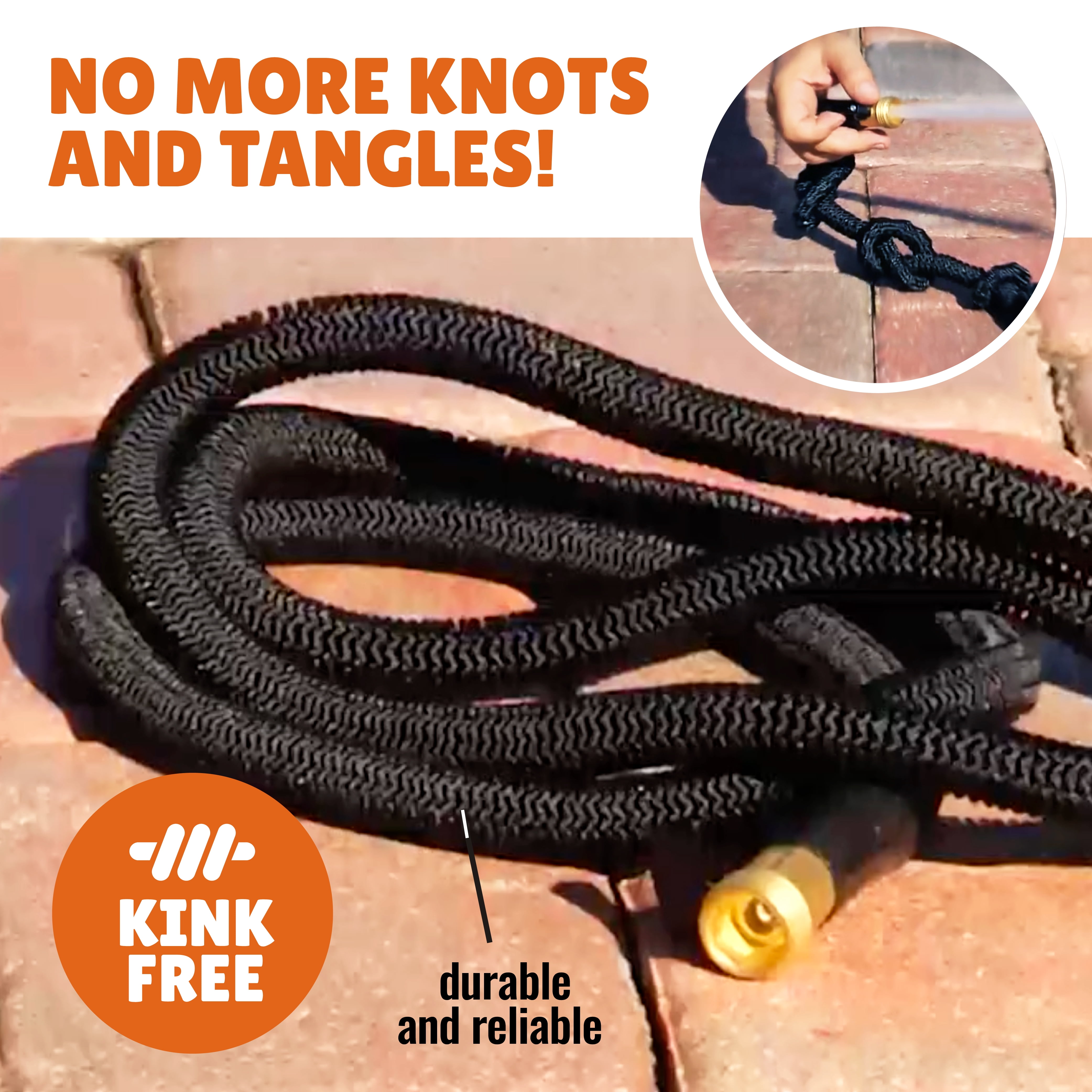 Big Boss Xhose Pro Ft 5/8" Lightweight Expanding Garden Hose with Brass Fittings Kink Resistant Durable Dac-5 Fiber